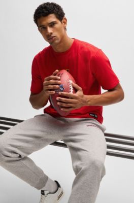 BOSS x NFL stretch-cotton T-shirt with special branding, Commanders