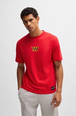 BOSS x NFL stretch-cotton T-shirt with special branding, Commanders