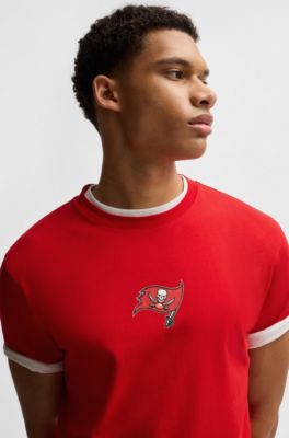 BOSS x NFL stretch-cotton T-shirt with special branding, Bucs