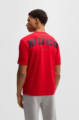 BOSS x NFL stretch-cotton T-shirt with special branding, Bucs