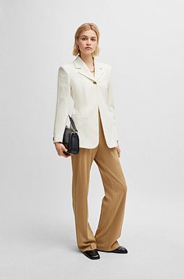 Slim-fit jacket in a cotton blend