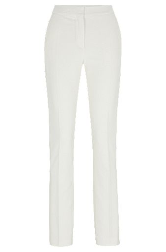 Slim-leg trousers, White