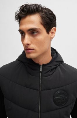 BOSS - Porsche x BOSS mixed-material hooded jacket with special 