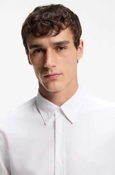Button-down regular-fit shirt in Oxford cotton