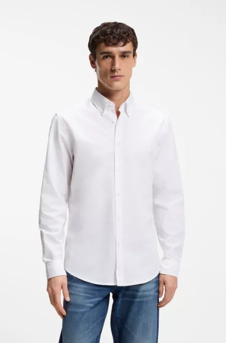 Button-down regular-fit shirt in Oxford cotton