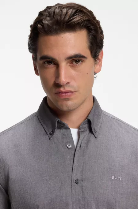 Regular-fit button-down shirt in Oxford cotton