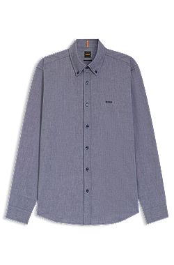 Camisa regular fit abotonada de algodón Oxford