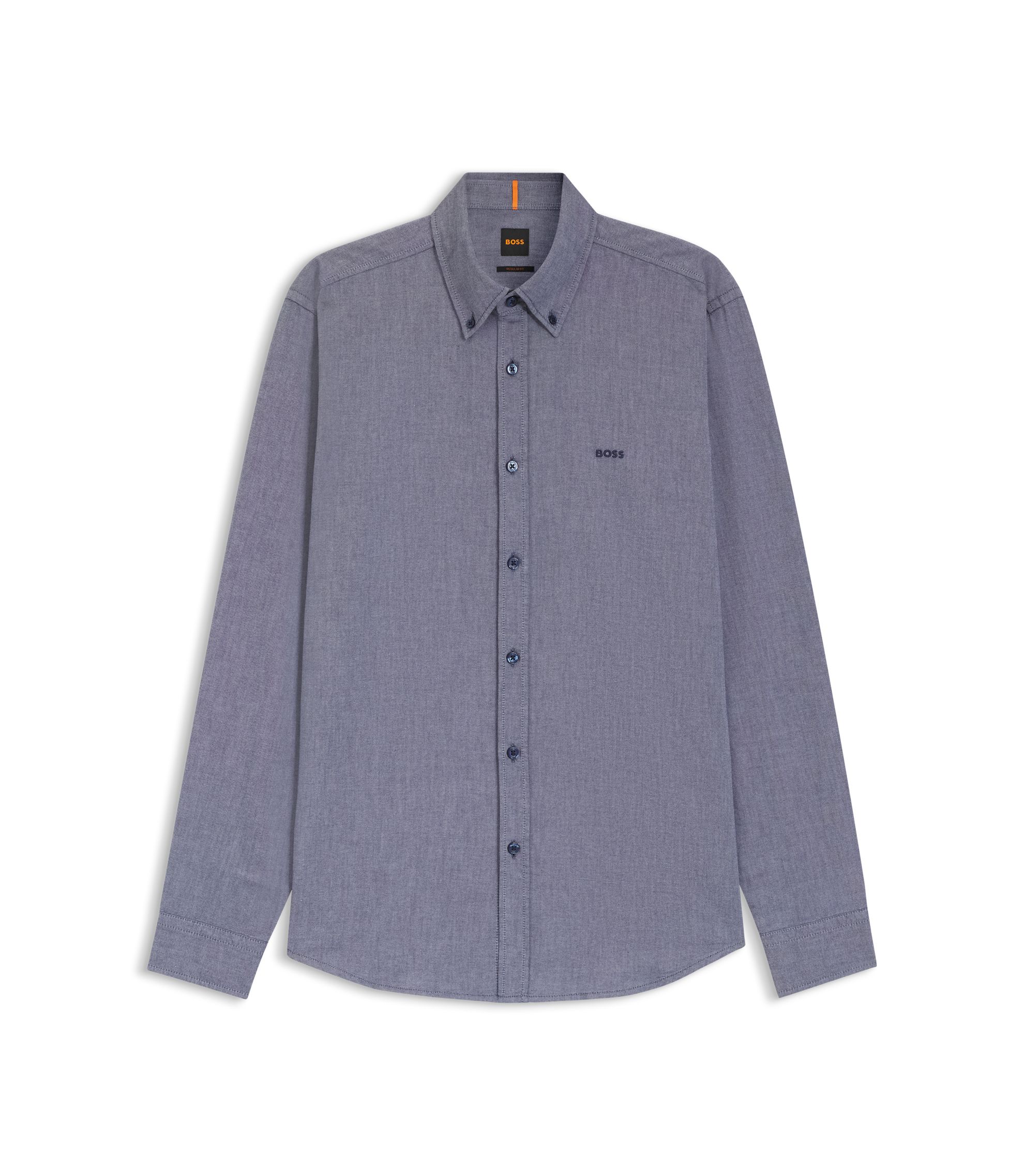 hugo boss dress shirts - Regular-fit shirt in knitted cotton piqu Signature red piping trims the inner collar to deliver typical HUGO edge. BOSS Men's Shirt 50480070 White