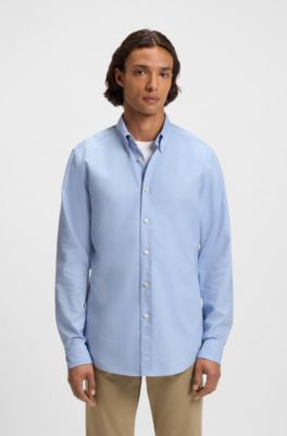 Chemise Regular en coton Oxford, bleu clair