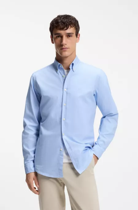 Button-down regular-fit shirt in Oxford cotton