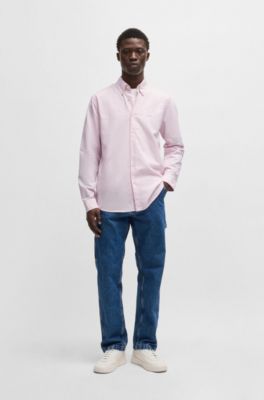Chemise Regular en coton Oxford, Rose clair