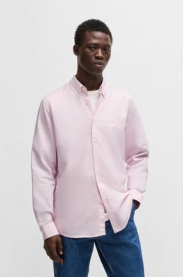 Chemise Regular en coton Oxford, Rose clair