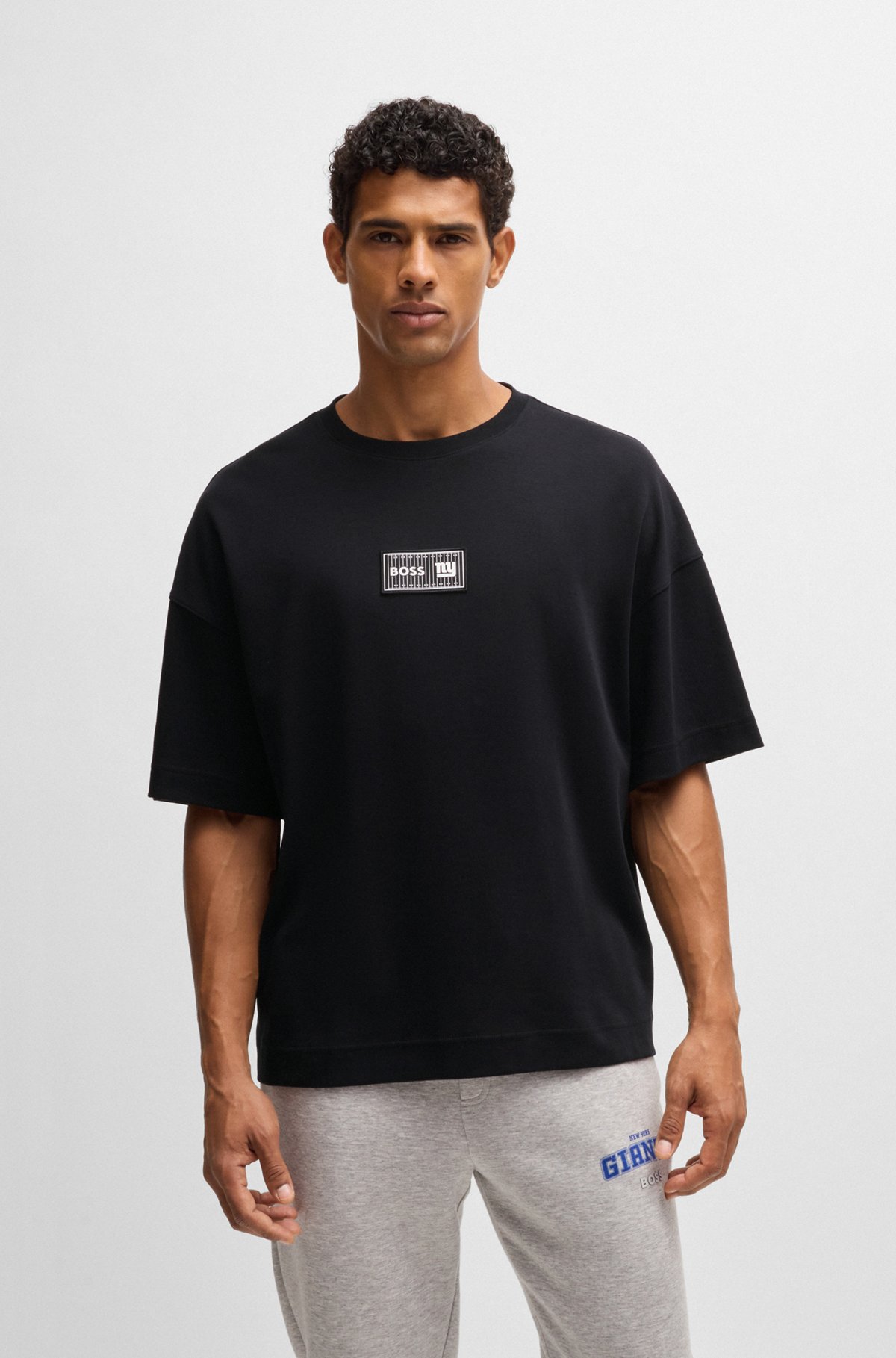 BOSS - BOSS x NFL interlock-cotton T-shirt with special BOSS - BOSS x NFL interlock-cotton T-shirt with special