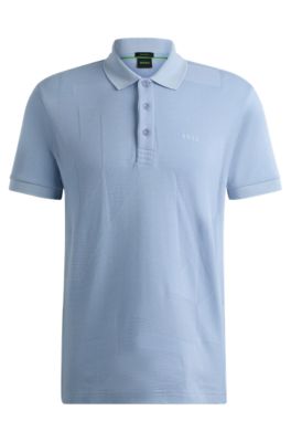 Relaxed-fit polo shirt in cotton jacquard with logo