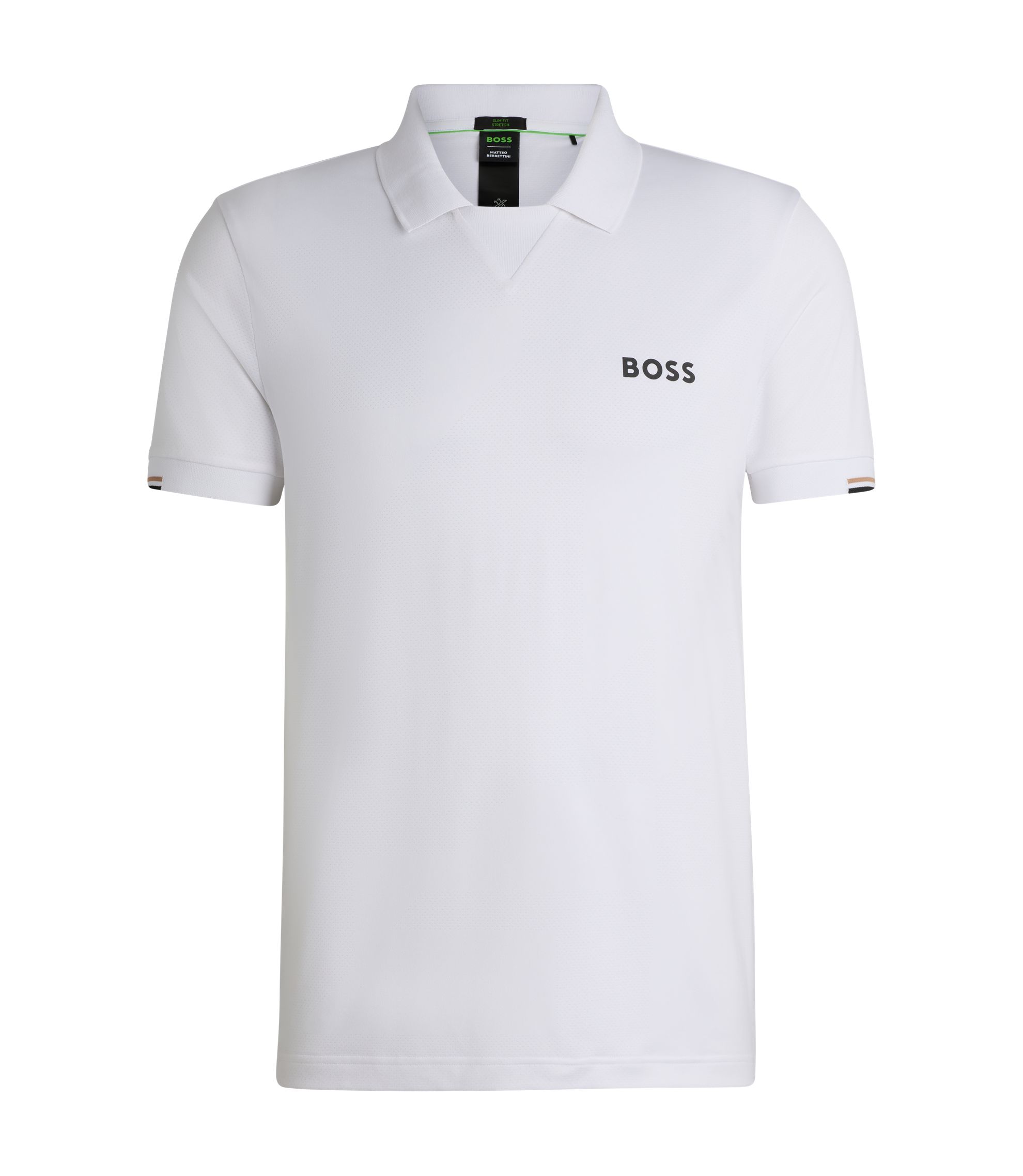 BOSS ストライプ テニスTシャツ テイラー フリッツ ホワイト hbna50519829_100_100?wid=1980&