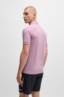 BOSS x Matteo Berrettini waffle-fabric polo shirt , Light Purple