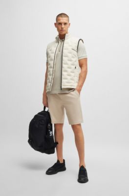 Polo de algod&oacute;n con ilustraci&oacute;n de rayas en relieve, Beige claro