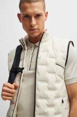 Polo de algod&oacute;n con ilustraci&oacute;n de rayas en relieve, Beige claro