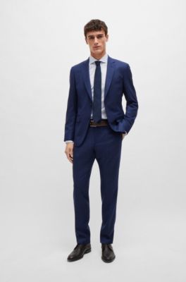 Camisa slim fit de algod&oacute;n el&aacute;stico con estampado, Blanco