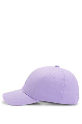 Embroidered-logo cap in cotton twill, Purple