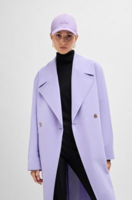 Embroidered-logo cap in cotton twill, Purple