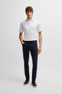 BOSS - Porsche x BOSS mercerized-cotton polo shirt with logo