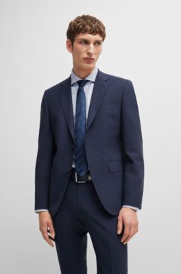 Camisa regular fit en sarga de algod&oacute;n con estructura, Celeste