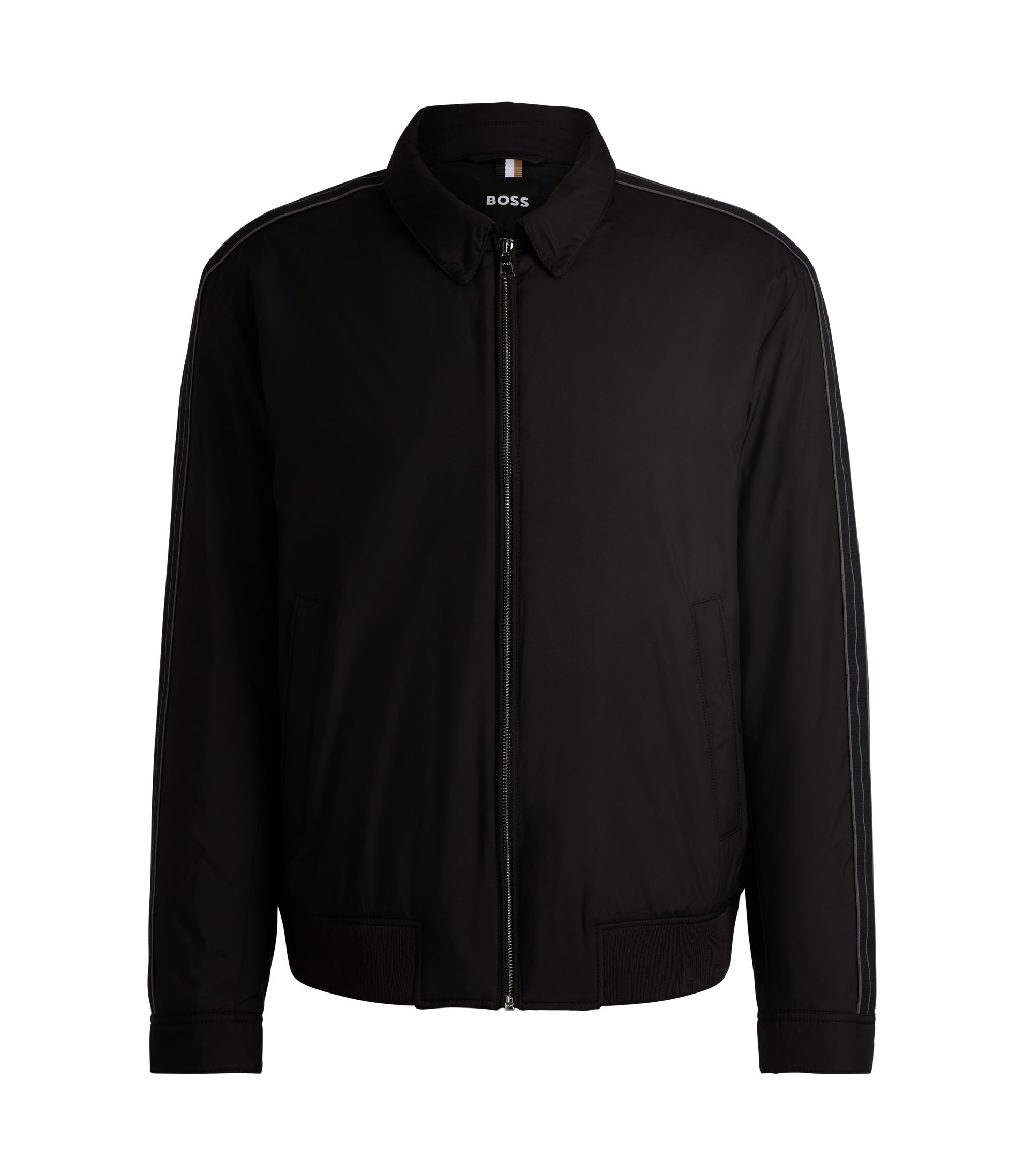 ROCHAS ブルゾン BOSS - Regular-fit jacket in water-repellent material - Black