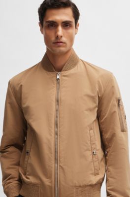 BOSS - Water-repellent jacket in a regular fit - Light Beige