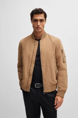 BOSS - Water-repellent jacket in a regular fit - Light Beige