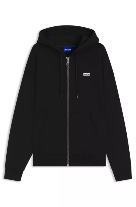 Logo-print hoodie in cotton terry