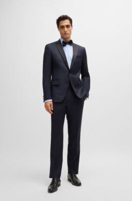 Regular-fit shirt in structured cotton with double cuffs, Light Blue