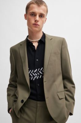 Camisa relaxed fit de lona estampada con cuello Kent, Fantas&iacute;a