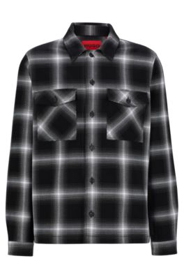 Hugo Boss Hugo Enalu Overshirt Black In Black