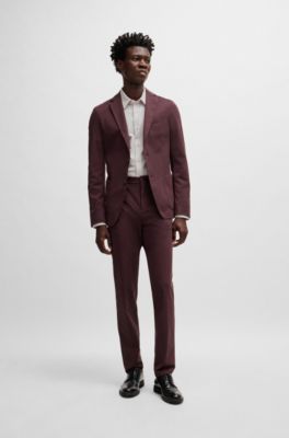 Camisa slim fit estampada en tejido el&aacute;stico t&eacute;cnico, Blanco