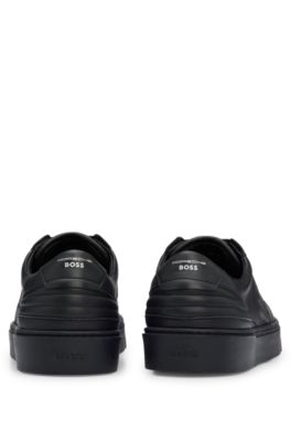 Deportivas de piel Porsche x BOSS con detalles acolchados, Negro