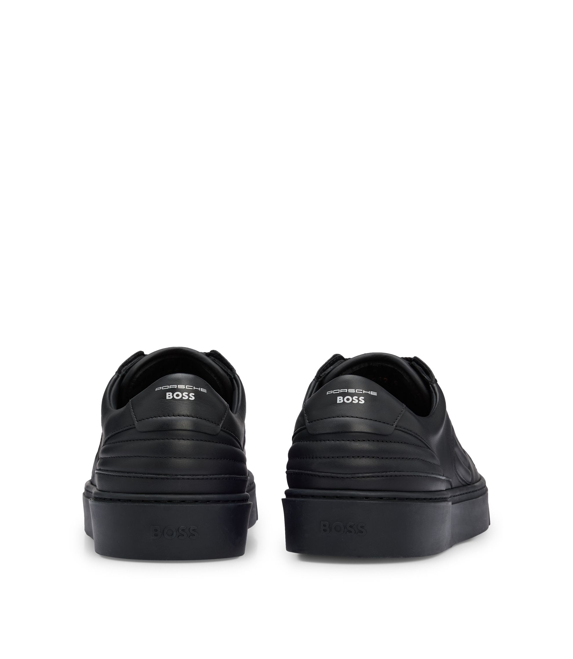 Deportivas de piel Porsche x BOSS con detalles acolchados Negro