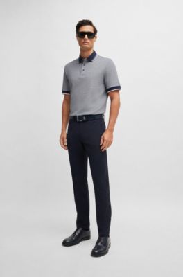 BOSS - Delaware Slim-fit jeans in woven stretch material - Dark Blue