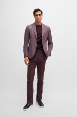 Cotton-ripstop regular-fit T-shirt with plain trims, Light Red