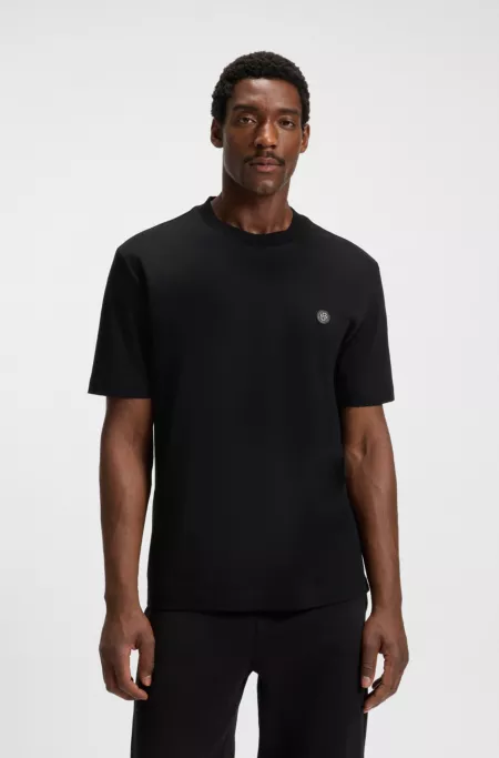 Mercerised-cotton T-shirt with Double B monogram