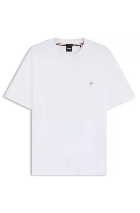 Mercerised-cotton T-shirt with Double B monogram