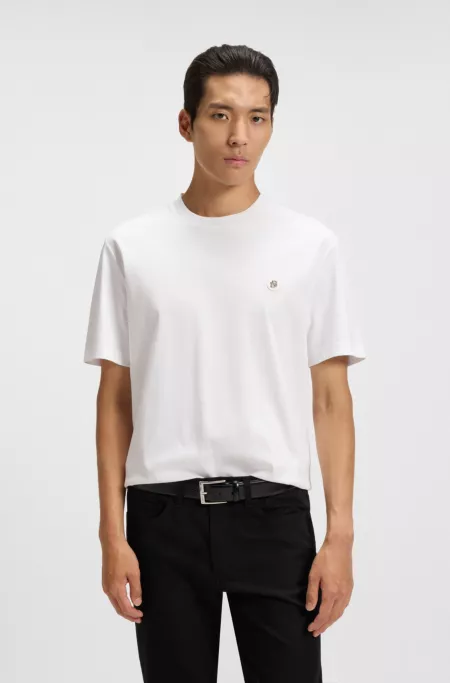 Mercerised-cotton T-shirt with Double B monogram