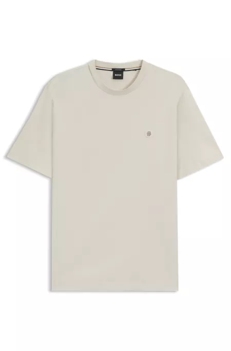 Mercerised-cotton T-shirt with Double B monogram