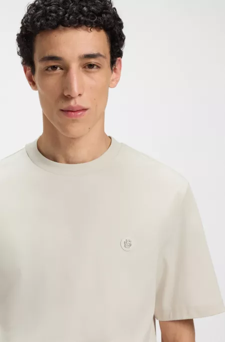 Mercerised-cotton T-shirt with Double B monogram