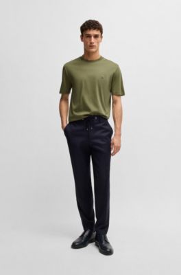 Camiseta regular fit de algod&oacute;n con monograma Double B, Verde