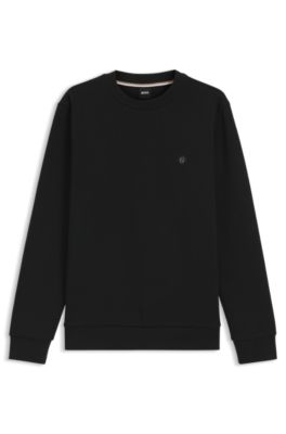 Cotton-blend sweatshirt with Double B monogram, Black