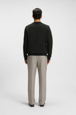 Cotton-blend sweatshirt with Double B monogram, Black