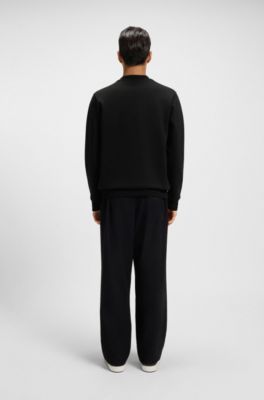 Cotton-blend sweatshirt with Double B monogram, Black