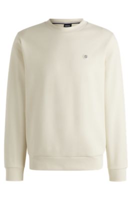 Sudadera de algod&oacute;n con monograma Double&nbsp;B, Blanco
