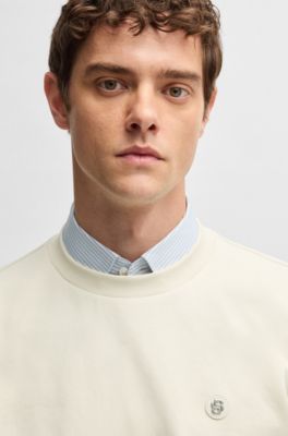 Sudadera de algod&oacute;n con monograma Double&nbsp;B, Blanco
